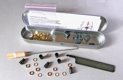 Non lethal shooting kit for .36''black powder percussion revolvers
