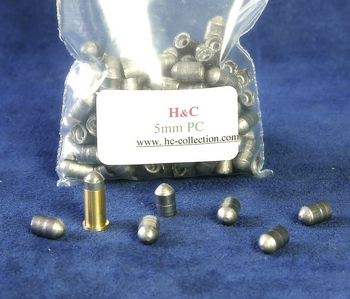 100 balles  5mm revolver percussion centrale