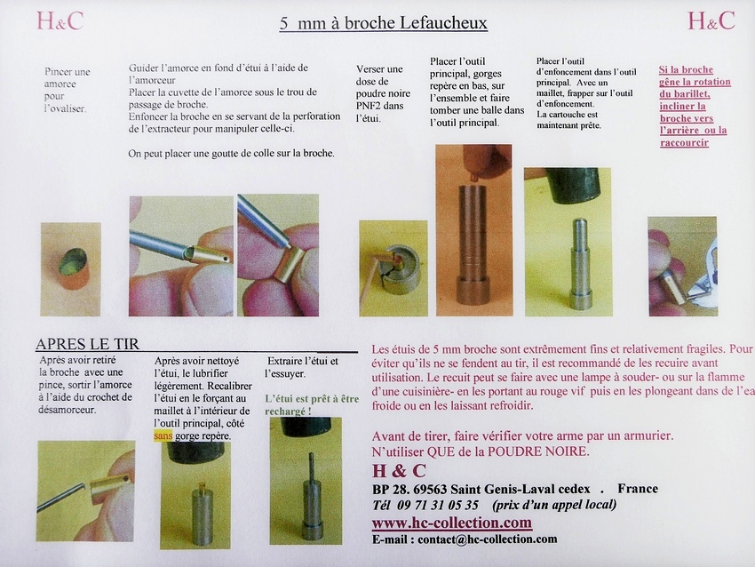 Kit complet 5 mm à broche / 22 pinfire