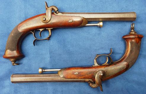 Paire de pistolets d'officier Mle 1833,  2e  Mle. 